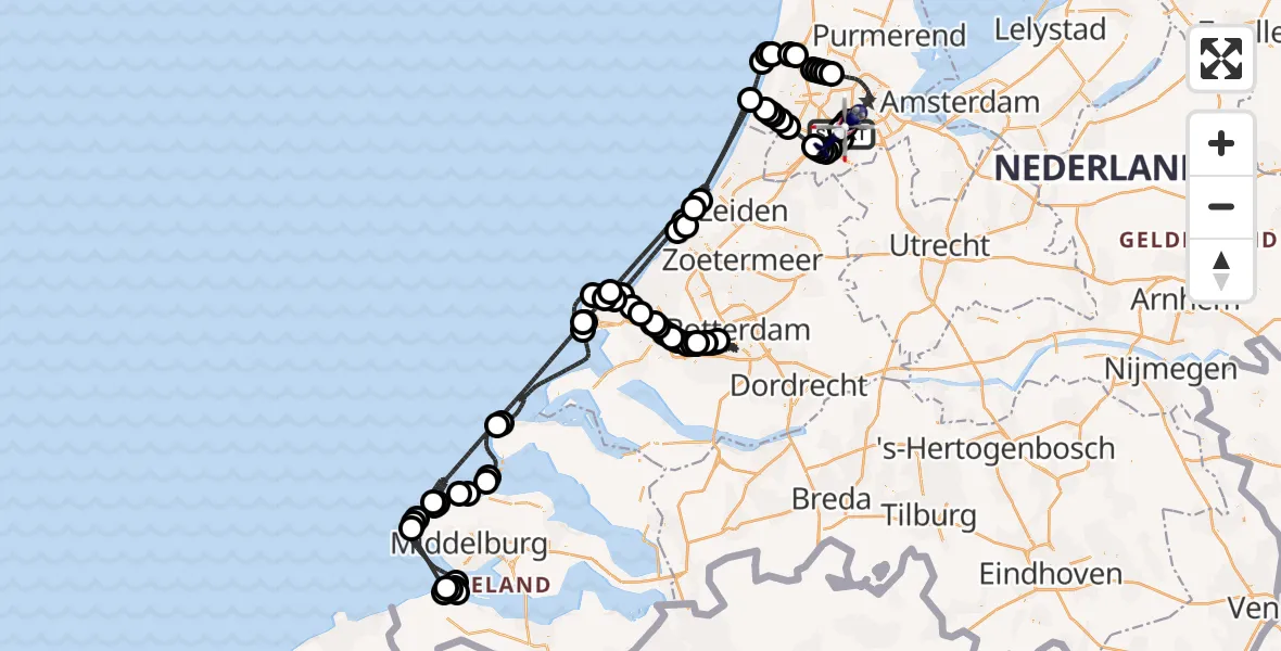 Vluchtroute Politiehelikopter Amsterdam Vliegveld Schiphol - Amsterdam Vliegveld Schiphol, 23 juli 2026, 07:14