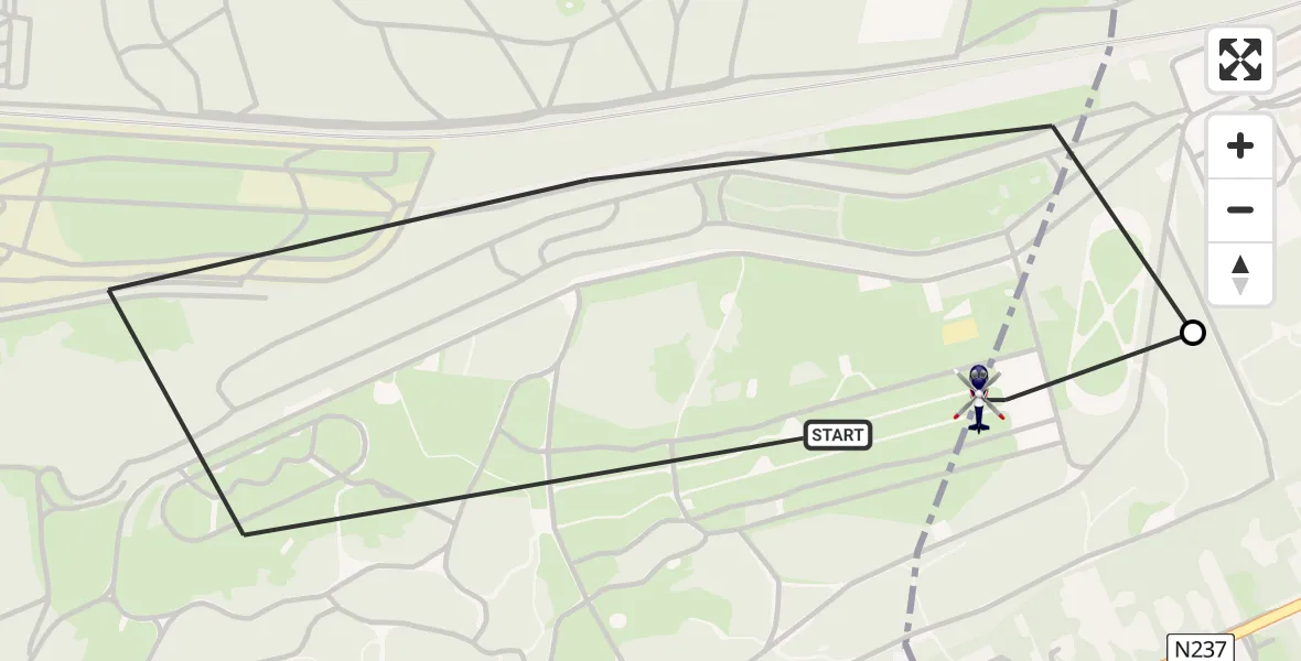 Vluchtroute Politiehelikopter Soest - Amersfoort, 23 juli 2026, 08:44