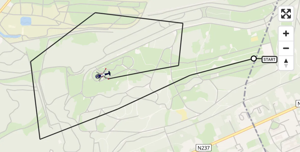 Vluchtroute Politiehelikopter Amersfoort - Soest, 23 juli 2026, 09:06