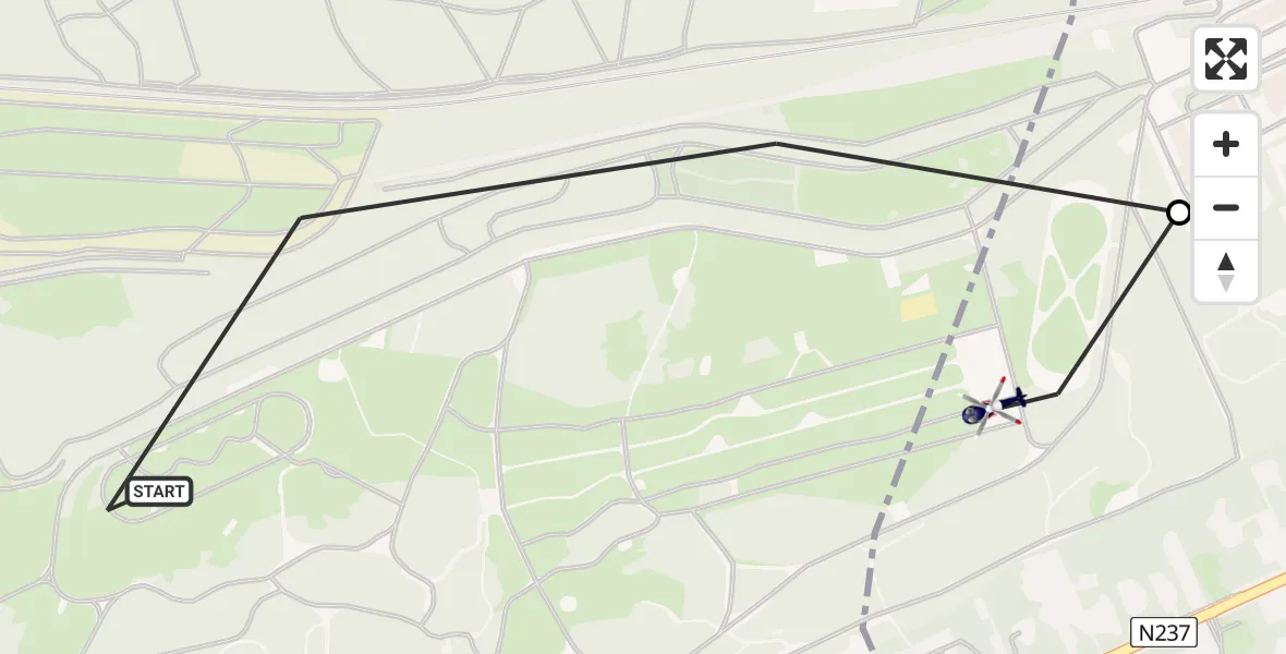 Vluchtroute Politiehelikopter Soest - Amersfoort, 23 juli 2026, 09:10