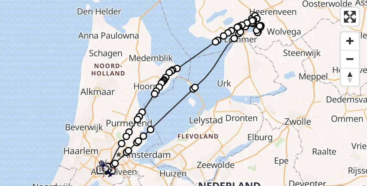 Vluchtroute Politiehelikopter Amsterdam Vliegveld Schiphol - Amsterdam Vliegveld Schiphol, 26 juli 2026, 08:37