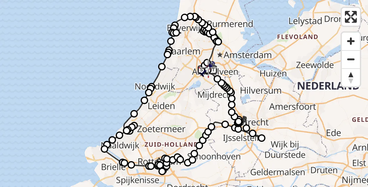 Vluchtroute Politiehelikopter Amsterdam Vliegveld Schiphol - Amsterdam Vliegveld Schiphol, 26 juli 2026, 16:52