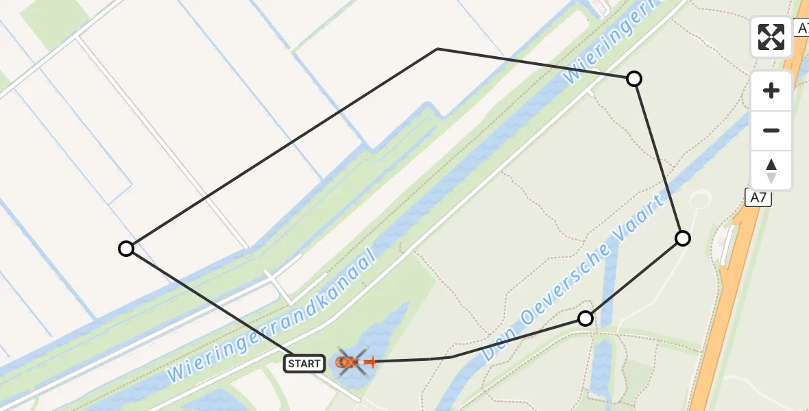 Vluchtroute Kustwachthelikopter Slootdorp - Slootdorp, 27 juli 2026, 11:28