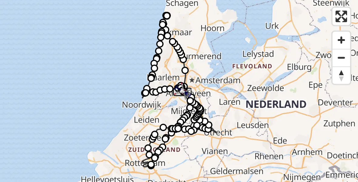 Vluchtroute Politiehelikopter Amsterdam Vliegveld Schiphol - Amsterdam Vliegveld Schiphol, 28 juli 2026, 13:38