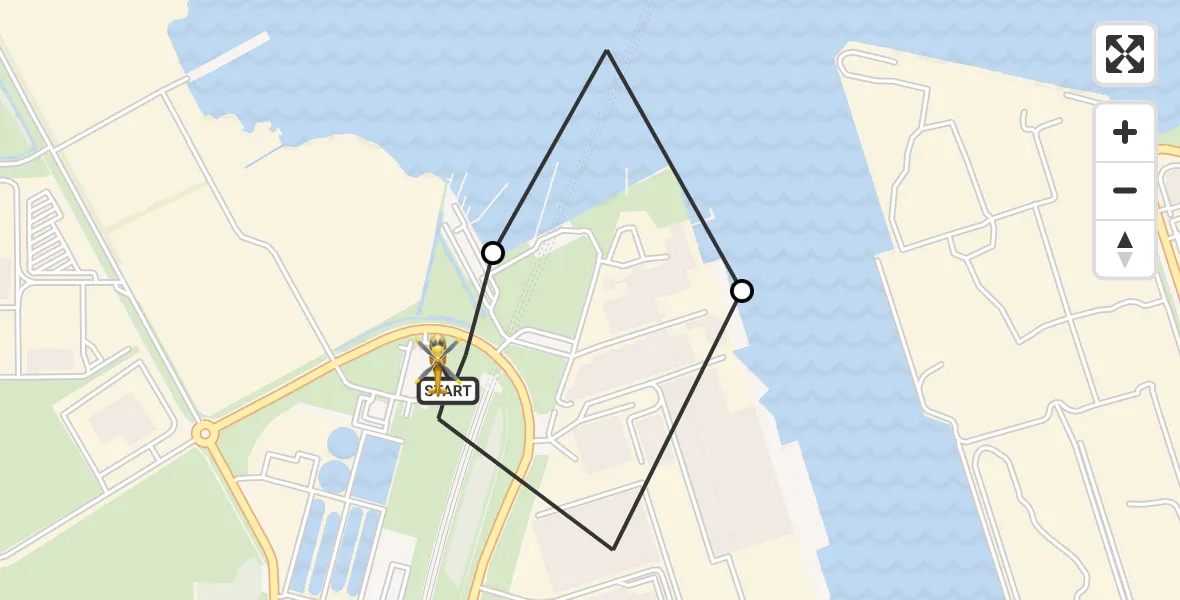 Vluchtroute Traumahelikopter Amsterdam Heliport - Amsterdam Heliport, 28 juli 2026, 17:45