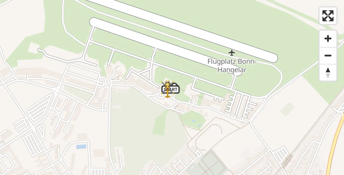 Vluchtroute Traumahelikopter Bonn-Hangelar Flugplatz - Bonn-Hangelar Flugplatz, 29 juli 2026, 09:03