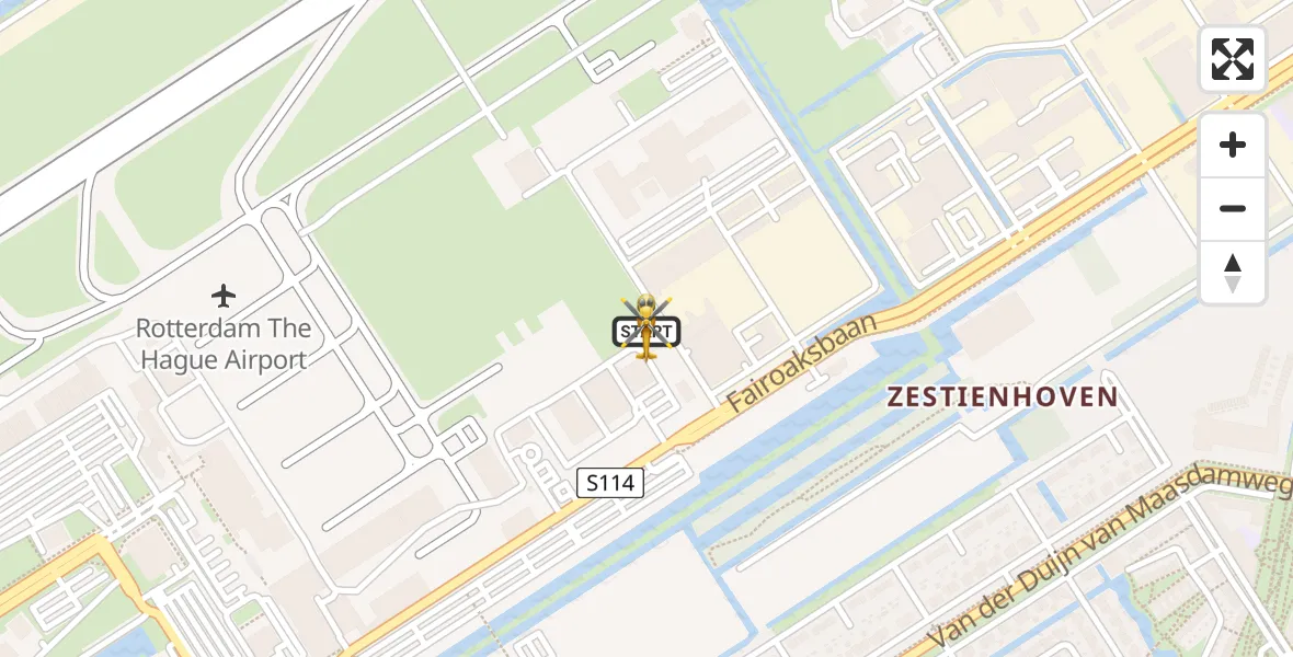 Vluchtroute Traumahelikopter Rotterdam The Hague Airport - Rotterdam The Hague Airport, 29 juli 2026, 09:37