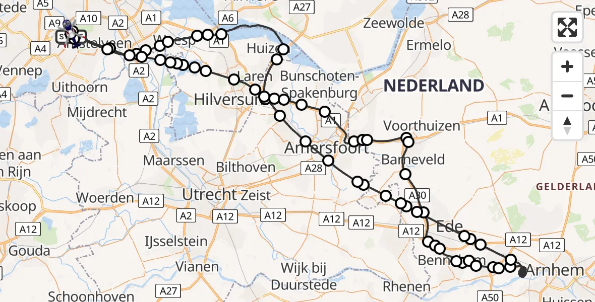 Vluchtroute Politiehelikopter Amsterdam Vliegveld Schiphol - Amsterdam Vliegveld Schiphol, 29 juli 2026, 09:58