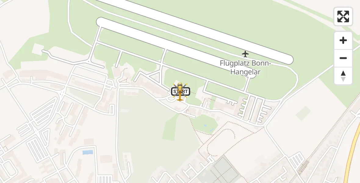 Vluchtroute Traumahelikopter Bonn-Hangelar Flugplatz - Bonn-Hangelar Flugplatz, 29 juli 2026, 13:37