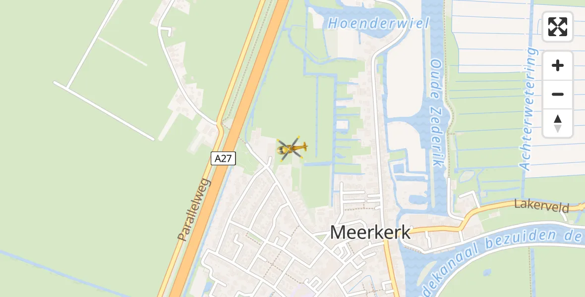 Vluchtroute Traumahelikopter Meerkerk - Meerkerk, 30 juli 2026, 07:56
