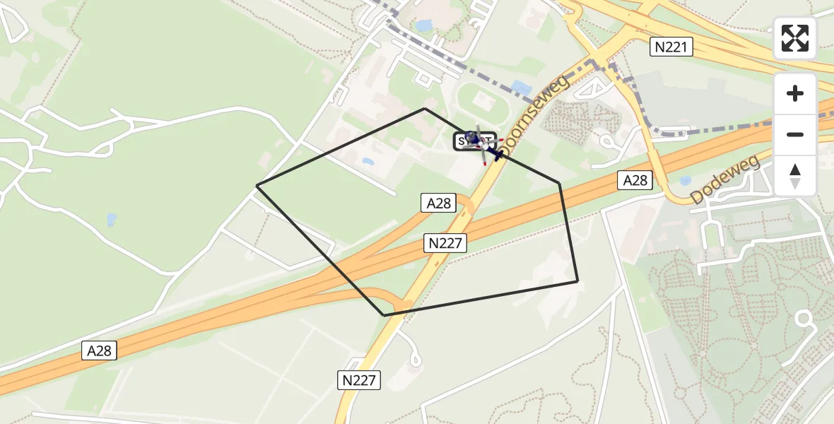 Vluchtroute Politiehelikopter Leusden - Leusden, 30 juli 2026, 07:57