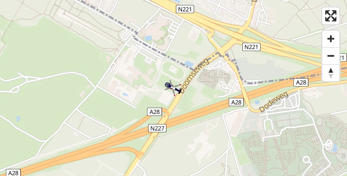 Vluchtroute Politiehelikopter Leusden - Leusden, 30 juli 2026, 08:04