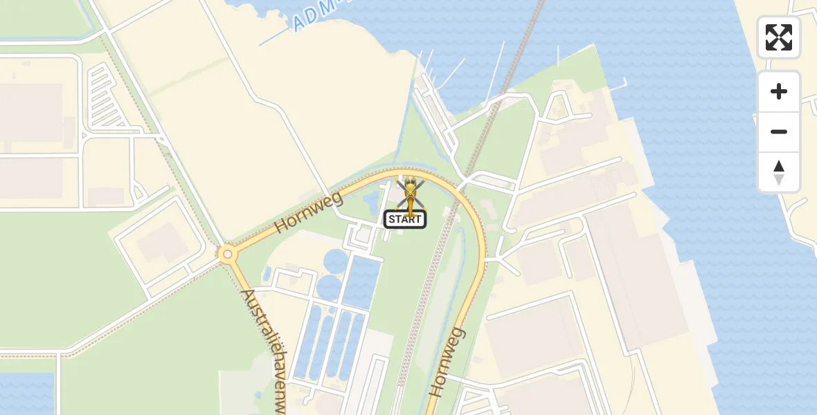Vluchtroute Traumahelikopter Amsterdam Heliport - Amsterdam Heliport, 30 juli 2026, 09:27