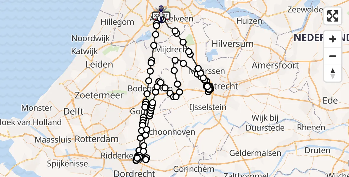 Vluchtroute Politiehelikopter Amsterdam Vliegveld Schiphol - Amsterdam Vliegveld Schiphol, 30 juli 2026, 22:32