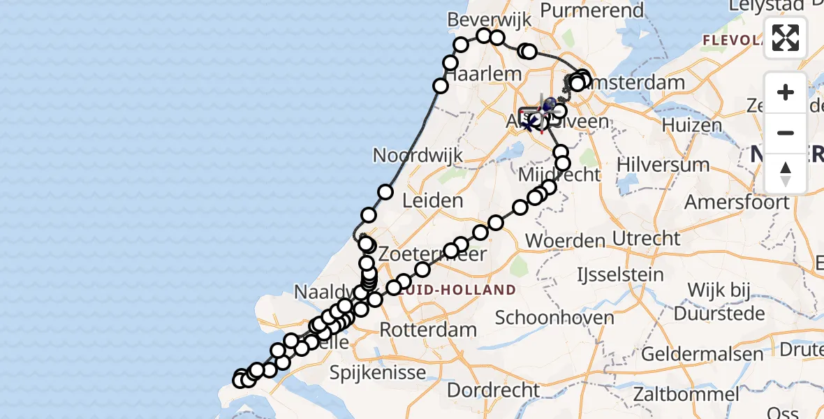 Vluchtroute Politiehelikopter Amsterdam Vliegveld Schiphol - Amsterdam Vliegveld Schiphol, 31 juli 2026, 09:39