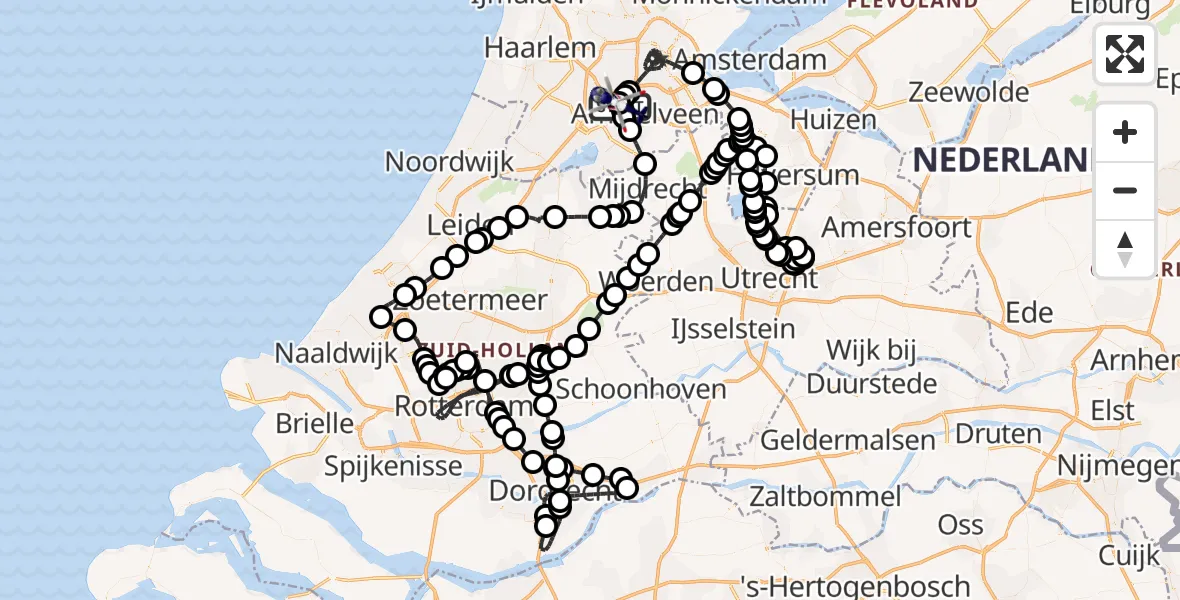 Vluchtroute Politiehelikopter Amsterdam Vliegveld Schiphol - Amsterdam Vliegveld Schiphol, 31 juli 2026, 17:43