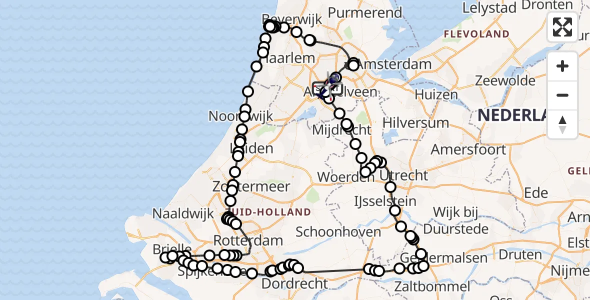 Vluchtroute Politiehelikopter Amsterdam Vliegveld Schiphol - Amsterdam Vliegveld Schiphol, 01 augustus 2026, 13:29