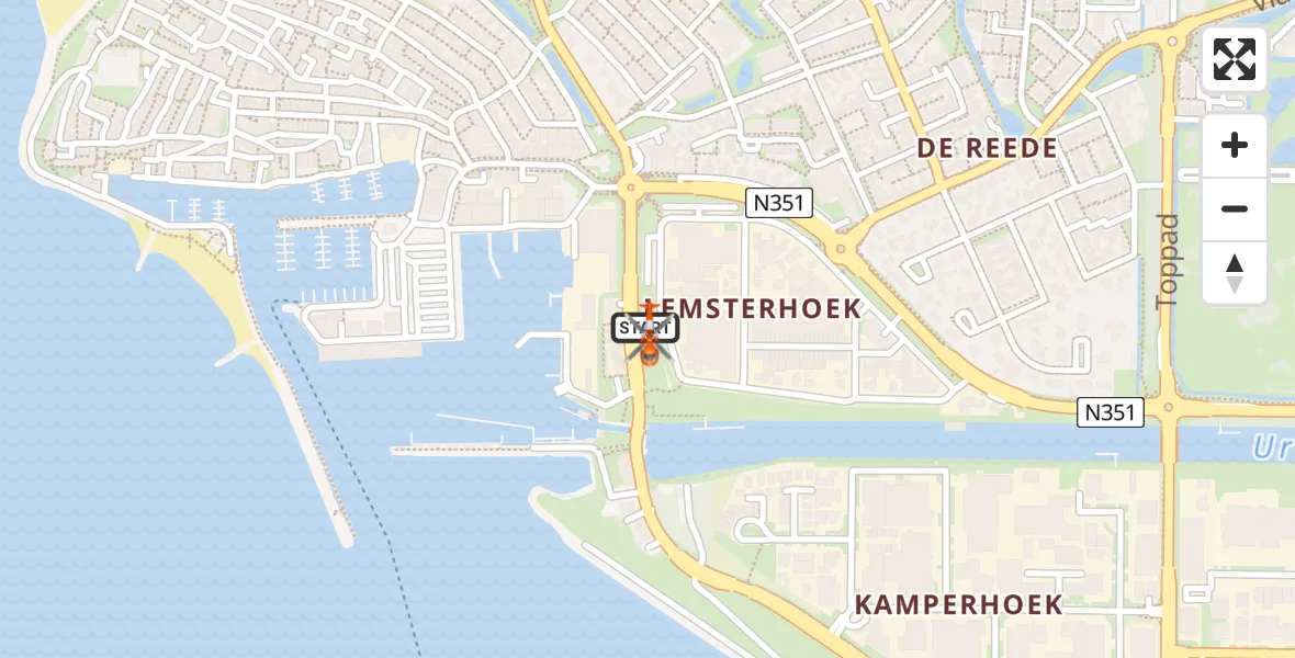 Vluchtroute Kustwachthelikopter Urk - Urk, 02 augustus 2026, 11:18