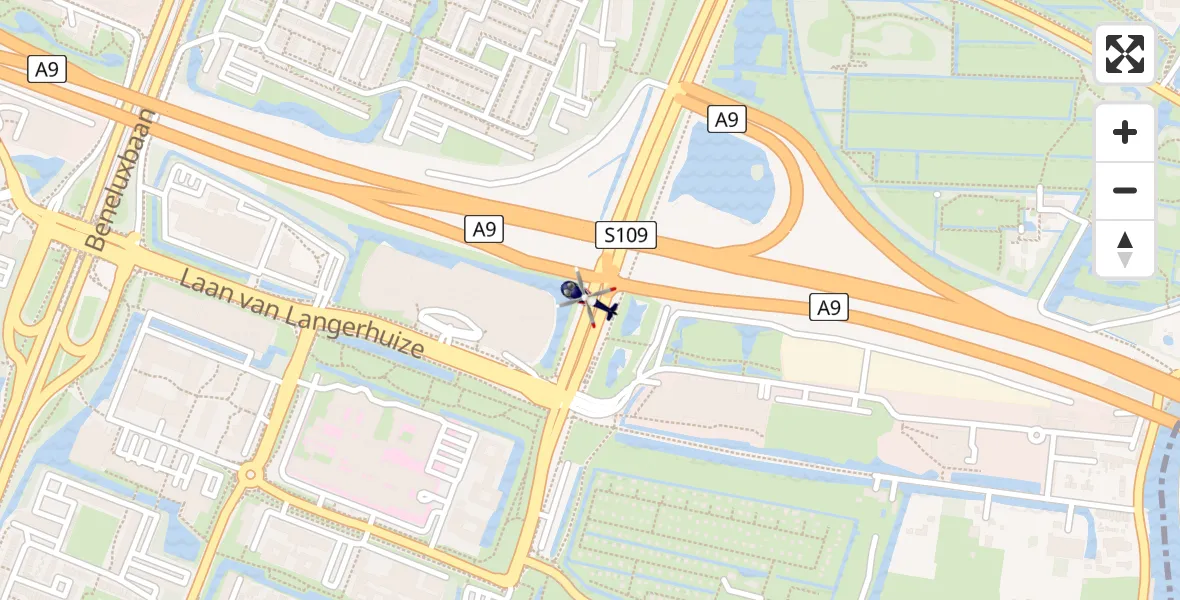 Vluchtroute Politiehelikopter Amstelveen - Amstelveen, 03 augustus 2026, 23:52