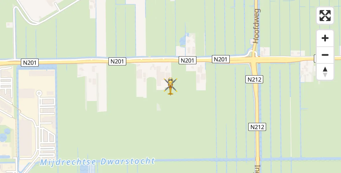 Vluchtroute Traumahelikopter Vinkeveen - Vinkeveen, 05 augustus 2026, 04:18