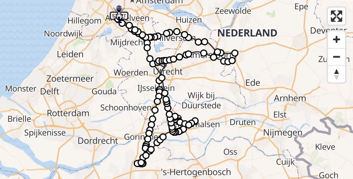 Vluchtroute Politiehelikopter Amsterdam Vliegveld Schiphol - Amsterdam Vliegveld Schiphol, 05 augustus 2026, 13:21