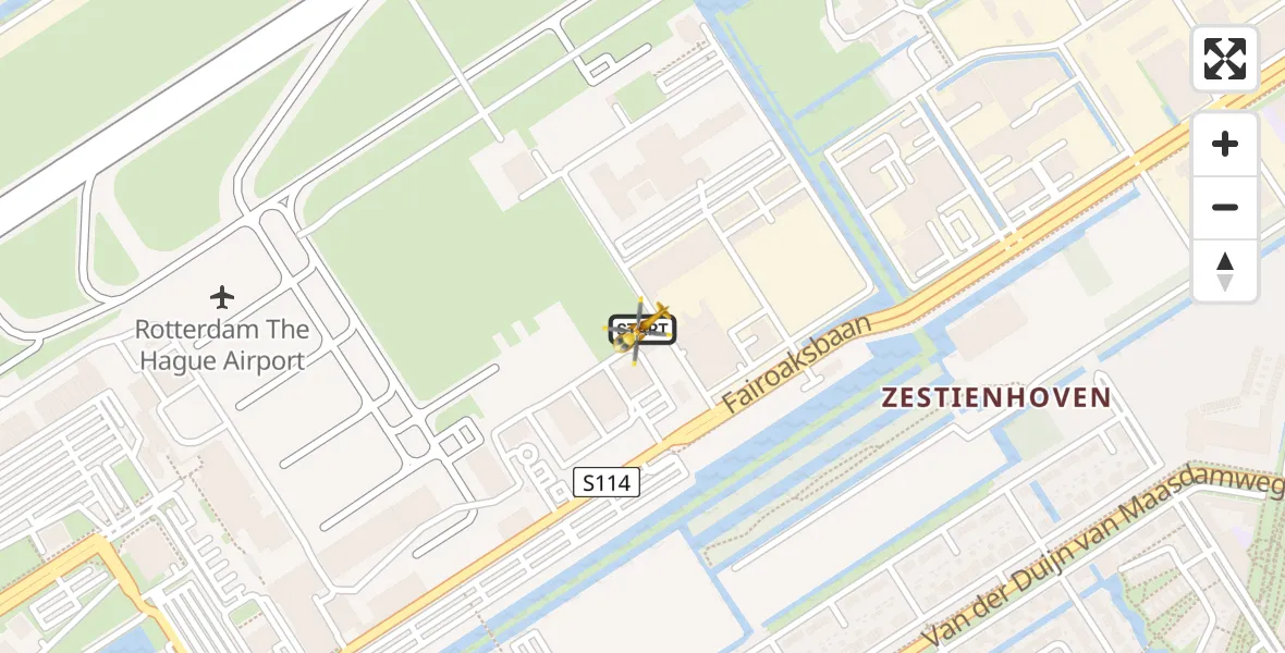 Vluchtroute Traumahelikopter Rotterdam The Hague Airport - Rotterdam The Hague Airport, 06 augustus 2026, 05:28
