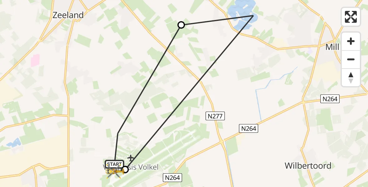 Vluchtroute Traumahelikopter Vliegbasis Volkel - Vliegbasis Volkel, 06 augustus 2026, 08:27