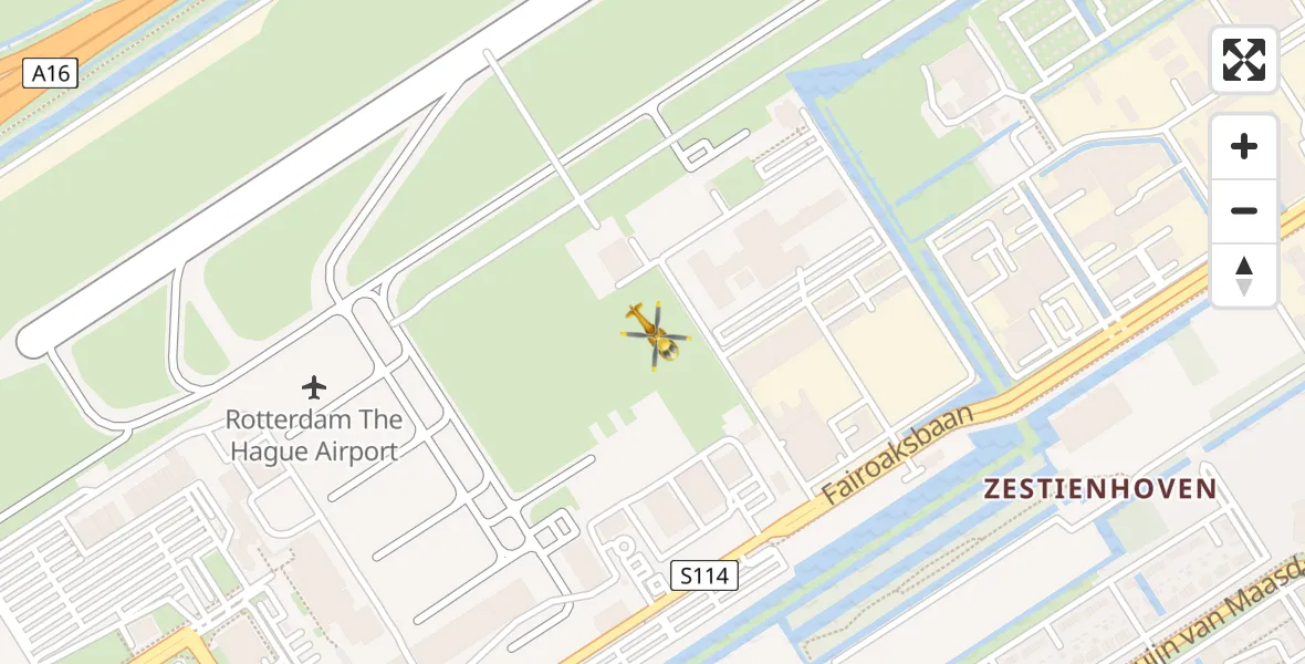Vluchtroute Traumahelikopter Rotterdam The Hague Airport - Rotterdam The Hague Airport, 06 augustus 2026, 16:03