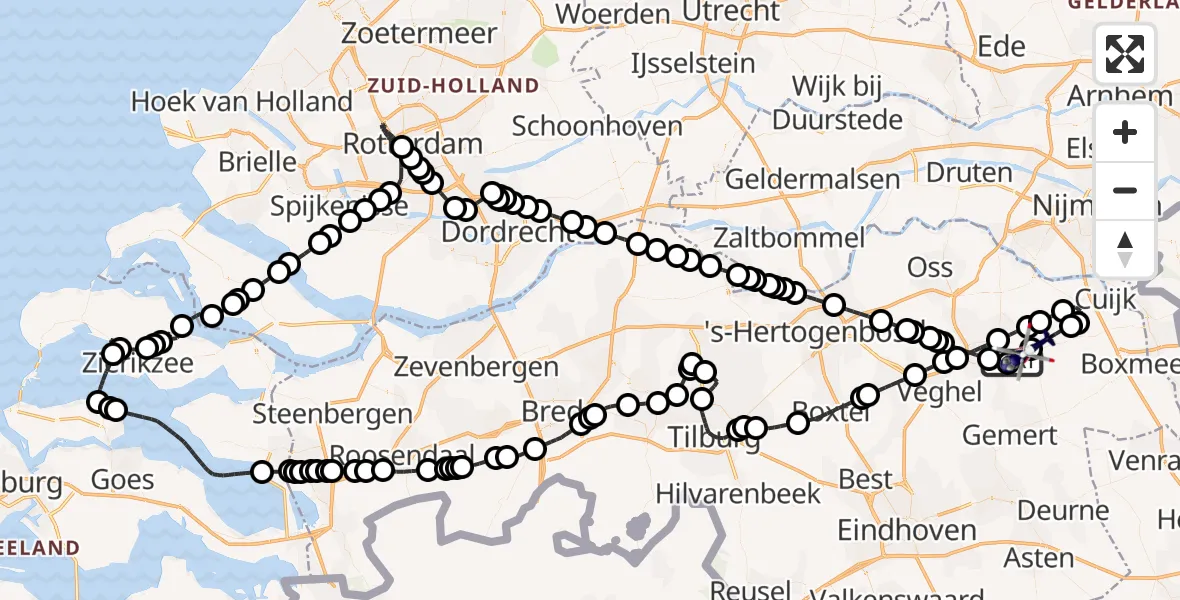 Vluchtroute Politiehelikopter Vliegbasis Volkel - Vliegbasis Volkel, 08 augustus 2026, 07:34
