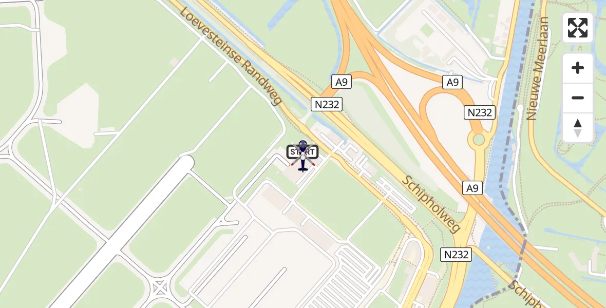 Vluchtroute Politiehelikopter Amsterdam Vliegveld Schiphol - Amsterdam Vliegveld Schiphol, 10 augustus 2026, 08:30