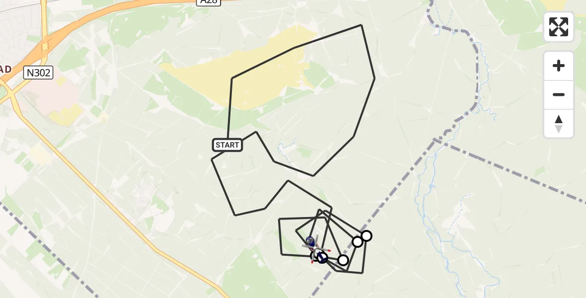 Vluchtroute Politiehelikopter Harderwijk - Harderwijk, 10 augustus 2026, 11:49