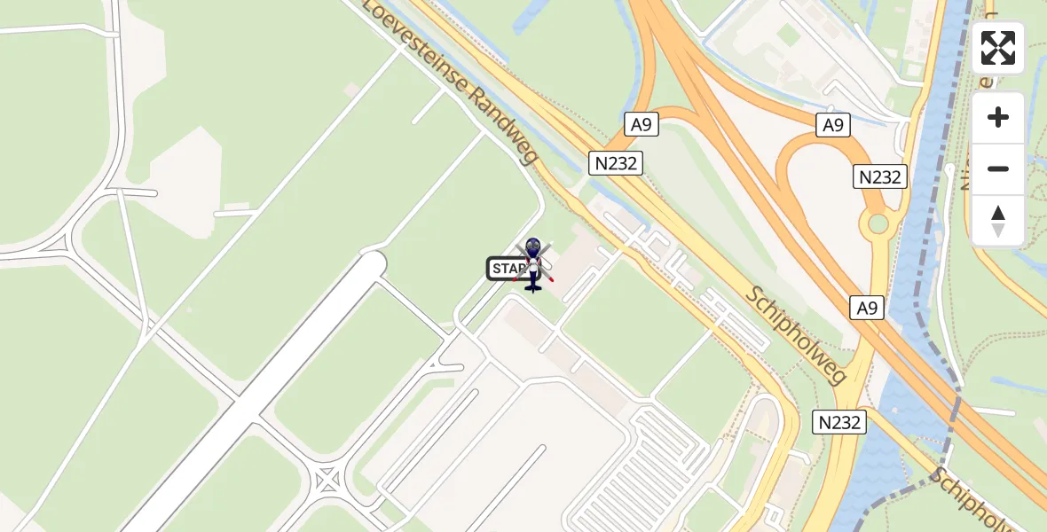 Vluchtroute Politiehelikopter Amsterdam Vliegveld Schiphol - Amsterdam Vliegveld Schiphol, 12 augustus 2026, 12:27