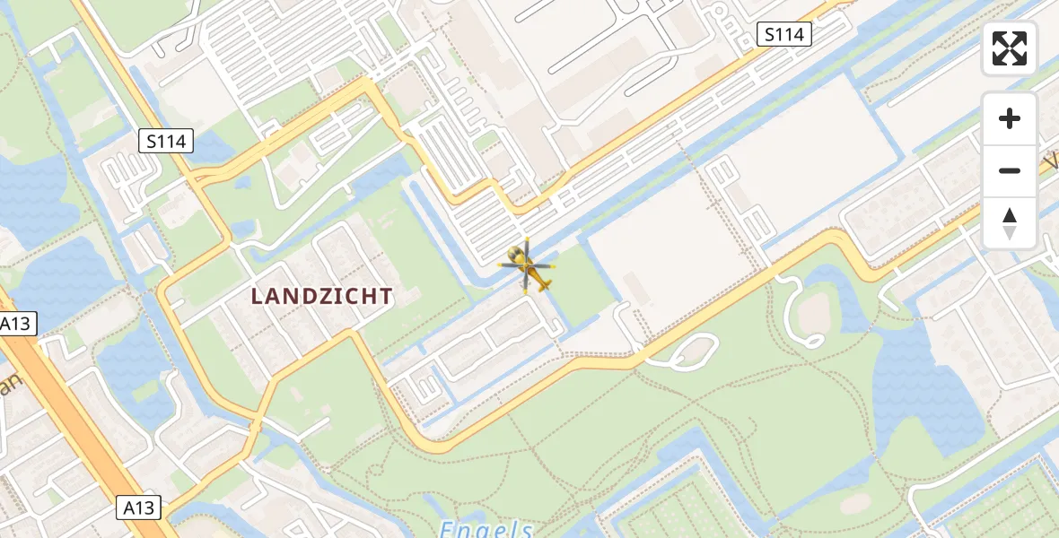 Vluchtroute Traumahelikopter Rotterdam The Hague Airport - Rotterdam The Hague Airport, 13 augustus 2026, 15:09