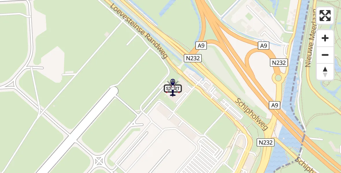 Vluchtroute Politiehelikopter Amsterdam Vliegveld Schiphol - Amsterdam Vliegveld Schiphol, 14 augustus 2026, 06:34