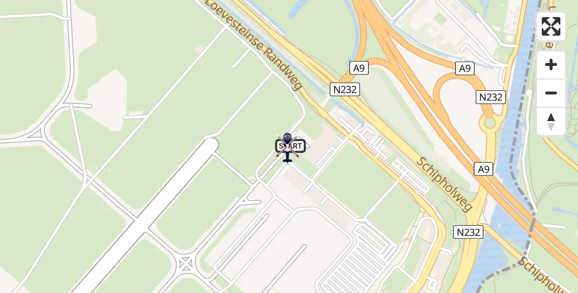 Vluchtroute Politiehelikopter Amsterdam Vliegveld Schiphol - Amsterdam Vliegveld Schiphol, 14 augustus 2026, 10:22