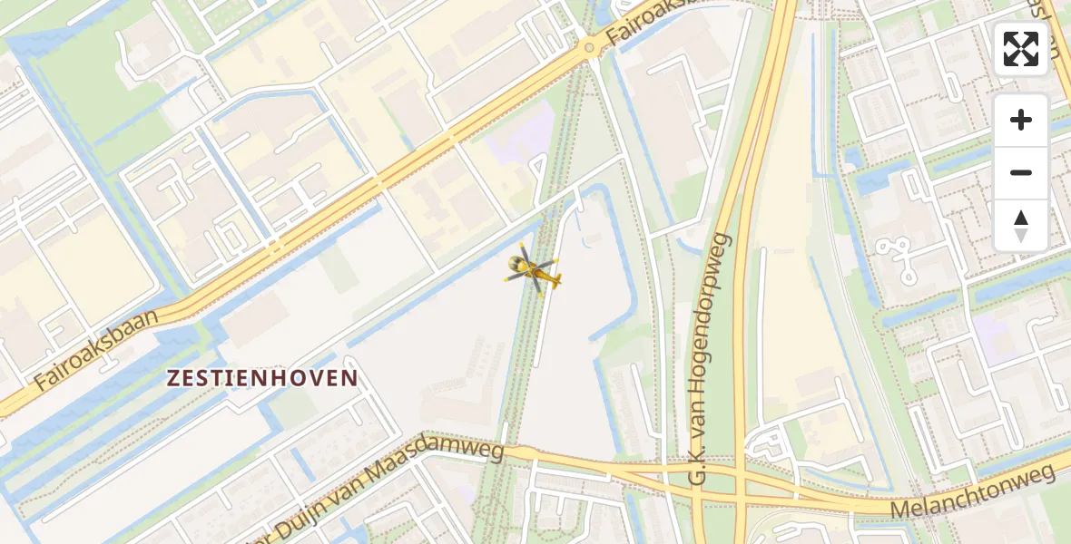 Vluchtroute Traumahelikopter Rotterdam - Rotterdam, 14 augustus 2026, 14:15