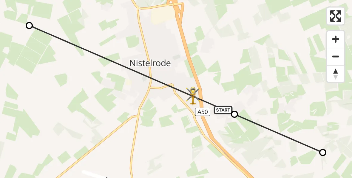 Vluchtroute Traumahelikopter Nistelrode - Nistelrode, 14 augustus 2026, 16:41