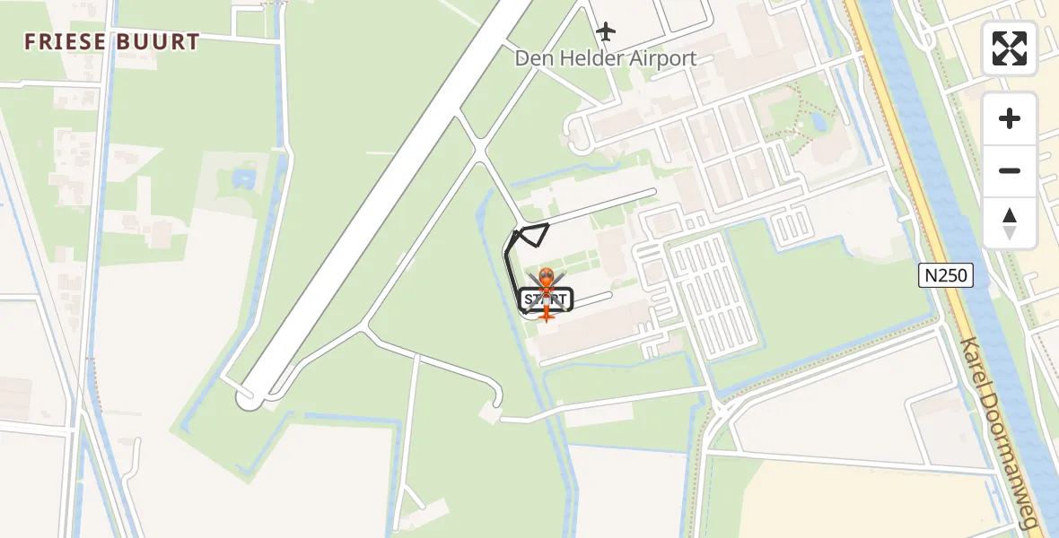Vluchtroute Kustwachthelikopter Militair vliegveld De Kooy / Den Helder Airport - Militair vliegveld De Kooy / Den Helder Airport, 14 augustus 2026, 18:36