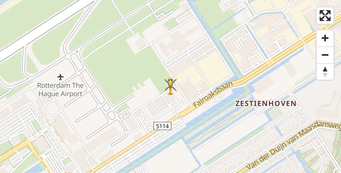 Vluchtroute Traumahelikopter Rotterdam The Hague Airport - Rotterdam The Hague Airport, 15 augustus 2026, 07:17