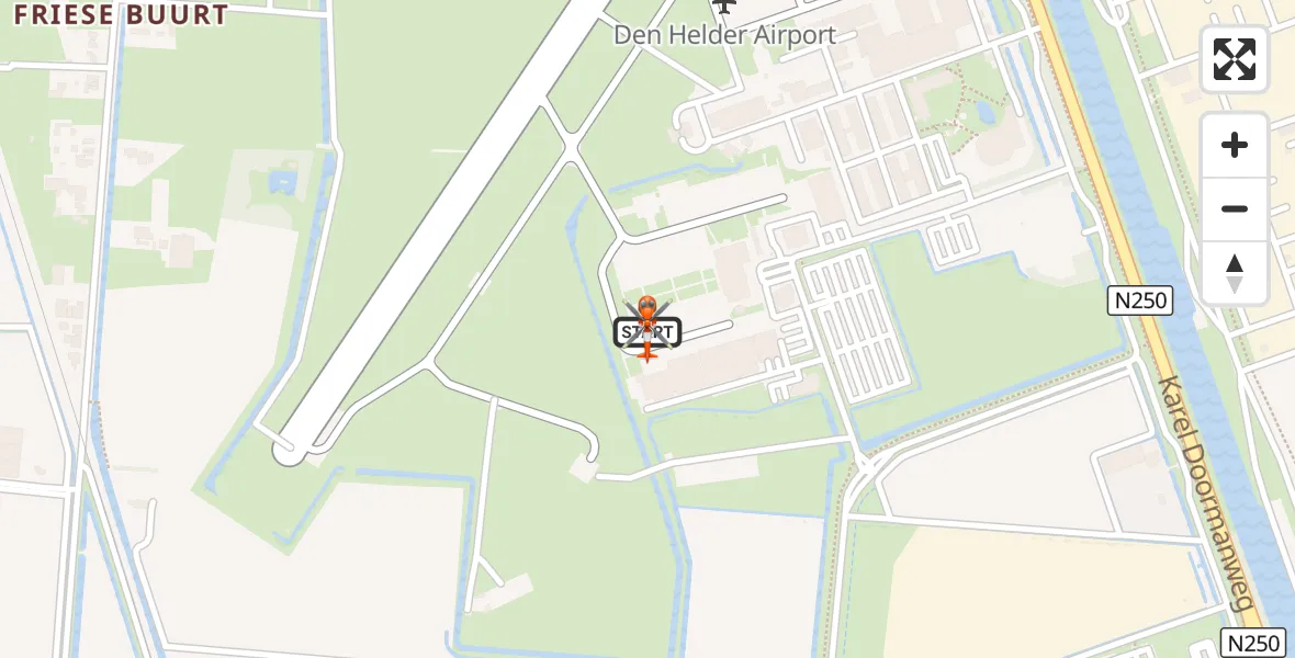 Vluchtroute Kustwachthelikopter Militair vliegveld De Kooy / Den Helder Airport - Militair vliegveld De Kooy / Den Helder Airport, 15 augustus 2026, 14:08