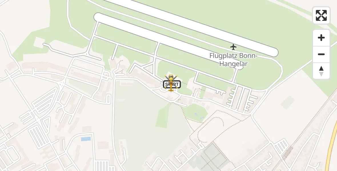 Vluchtroute Traumahelikopter Bonn-Hangelar Flugplatz - Bonn-Hangelar Flugplatz, 17 augustus 2026, 11:42