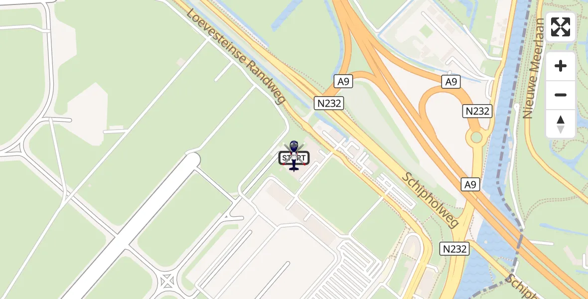 Vluchtroute Politiehelikopter Amsterdam Vliegveld Schiphol - Amsterdam Vliegveld Schiphol, 17 augustus 2026, 12:42