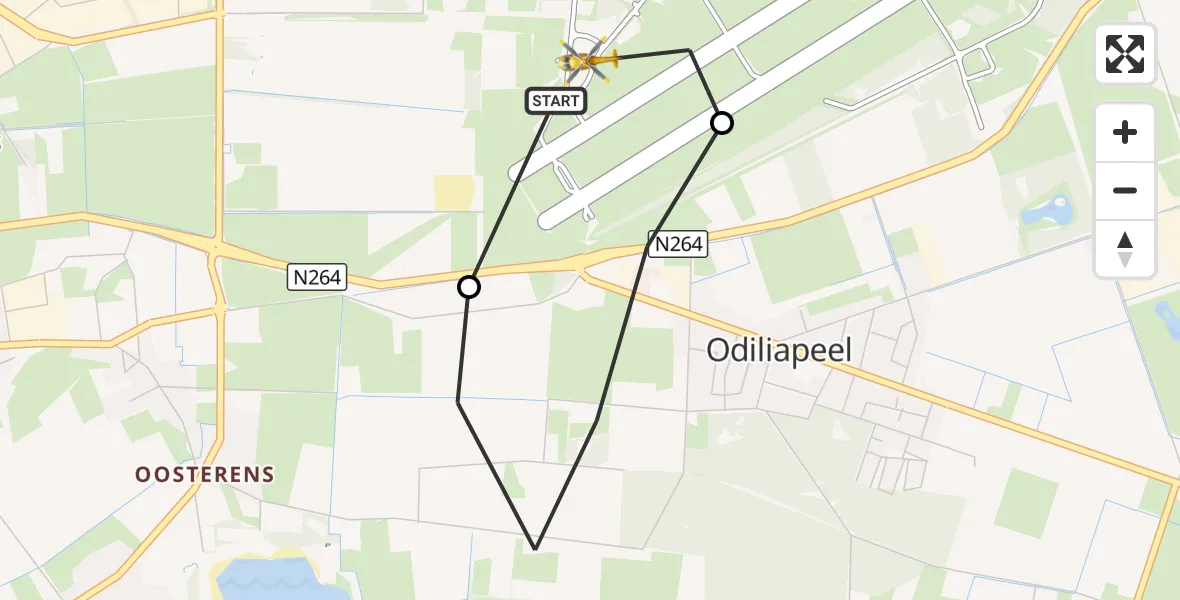 Vluchtroute Traumahelikopter Vliegbasis Volkel - Vliegbasis Volkel, 18 augustus 2026, 08:19
