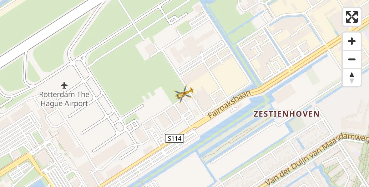 Vluchtroute Traumahelikopter Rotterdam The Hague Airport - Rotterdam The Hague Airport, 18 augustus 2026, 08:41