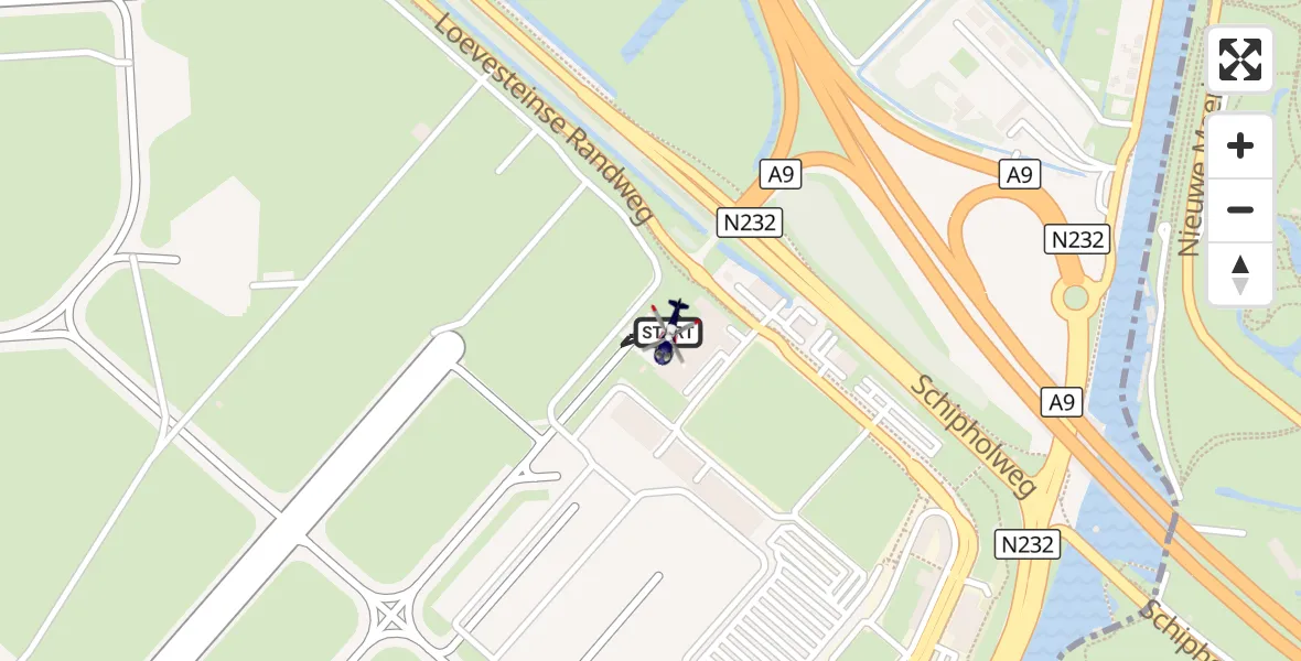 Vluchtroute Politiehelikopter Amsterdam Vliegveld Schiphol - Amsterdam Vliegveld Schiphol, 18 augustus 2026, 08:41
