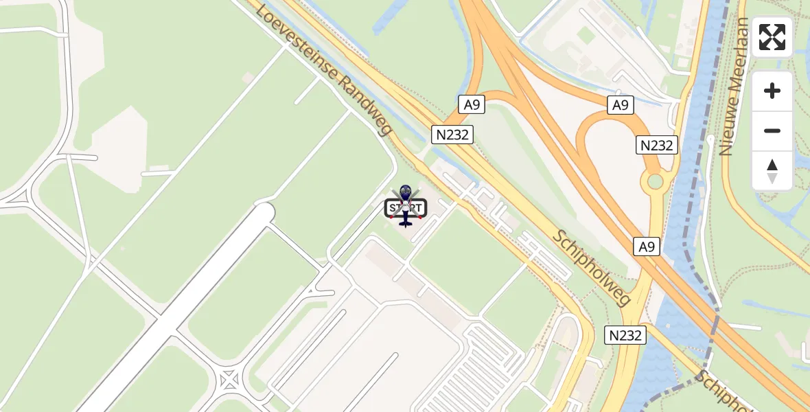 Vluchtroute Politiehelikopter Amsterdam Vliegveld Schiphol - Amsterdam Vliegveld Schiphol, 18 augustus 2026, 12:34