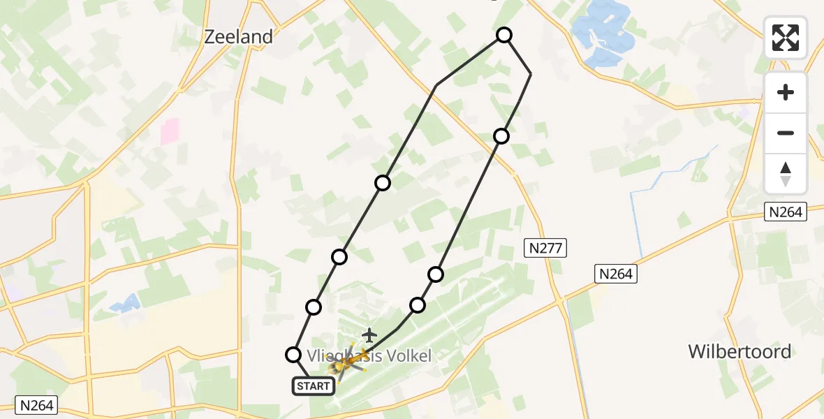 Vluchtroute Traumahelikopter Vliegbasis Volkel - Vliegbasis Volkel, 18 augustus 2026, 12:53