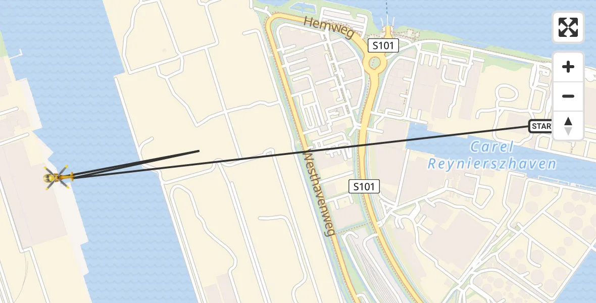 Vluchtroute Traumahelikopter Amsterdam - Amsterdam, 18 augustus 2026, 14:41