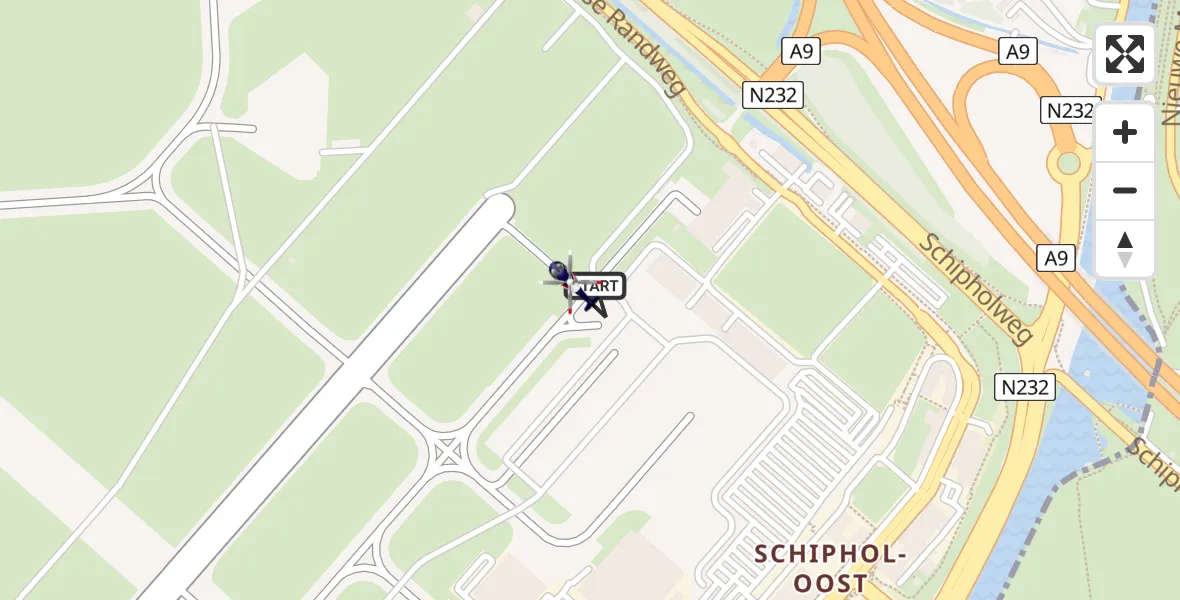 Vluchtroute Politiehelikopter Amsterdam Vliegveld Schiphol - Amsterdam Vliegveld Schiphol, 18 augustus 2026, 18:25