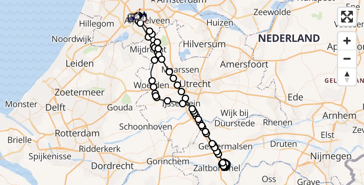 Vluchtroute Politiehelikopter Amsterdam Vliegveld Schiphol - Amsterdam Vliegveld Schiphol, 18 augustus 2026, 18:55